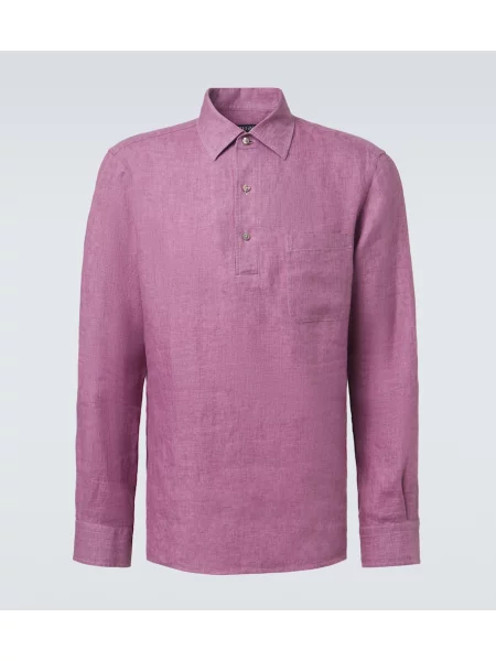 Cămașă Zegna de in violet