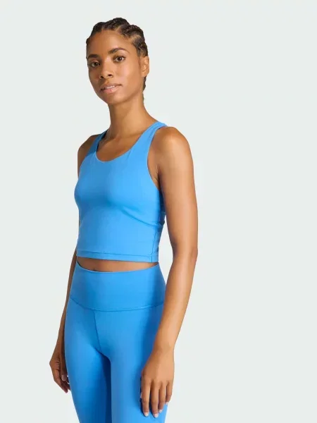 Топ спортивний adidas перероблений синій