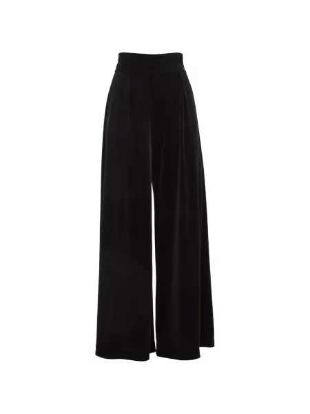 Pantaloni palazzo Loretta Caponi negru