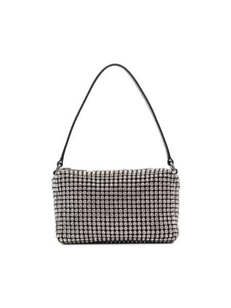 Torebka Alexander Wang skórzana z siateczki szara