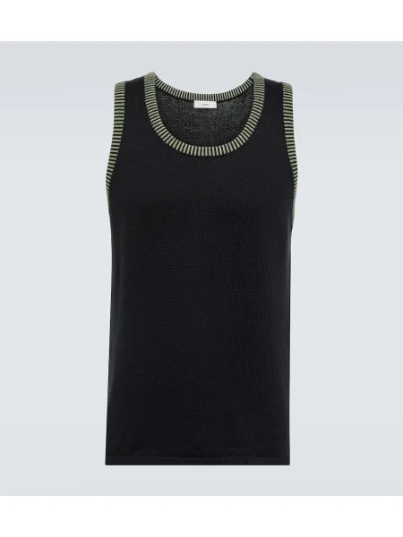 Pletená košile Commas bez rukávů černá