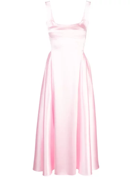 Rochie maxi Atu Body Couture din satin de costum roz