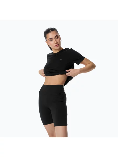Pantaloni scurți de antrenament pentru femei Cardio Bunny Black biker negru
