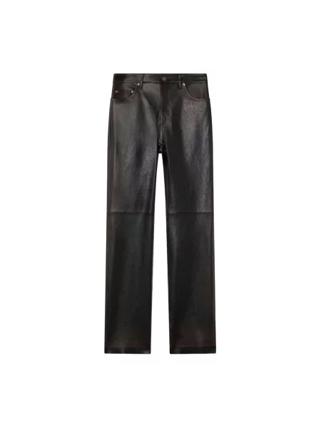 Spodnie Golden Goose skórzane czarne