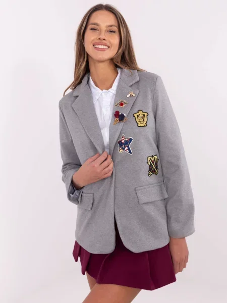 Geacă Italy Moda gri