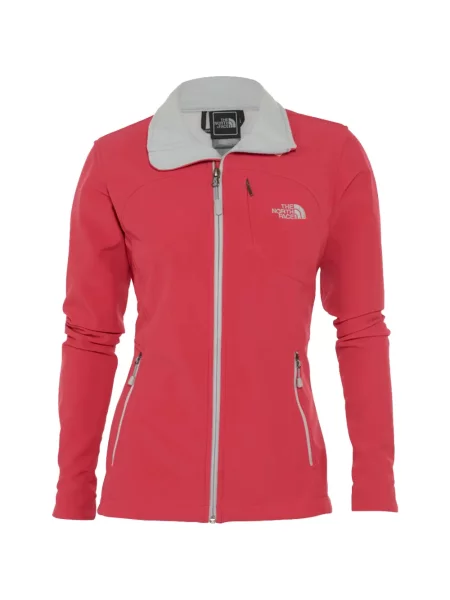 Geacă The North Face cu broderie roșu