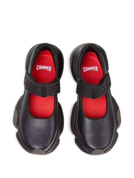 Sneakerși Camper din piele slip-on negru