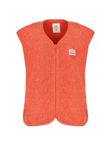 Telovnik Rip Curl iz flisa rdeča