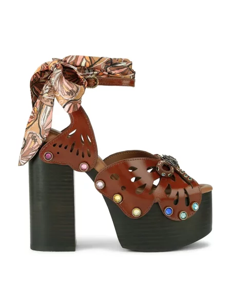 Kurt Geiger Sandale cu gros BUTTERFLY maro