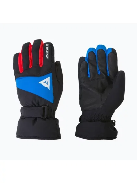 Mănuși de schi pentru copii Dainese Hp Scarabeo black taps/high risk red/lapi negru