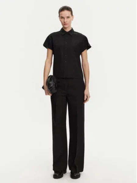 Calvin Klein Palazzo kalhoty Wide Leg černá