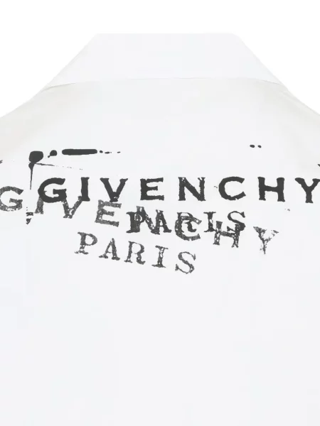 Cămașă Givenchy cu imagine scurtă alb