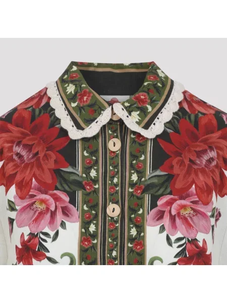 Koszula Farm Rio w kwiatki beżowa