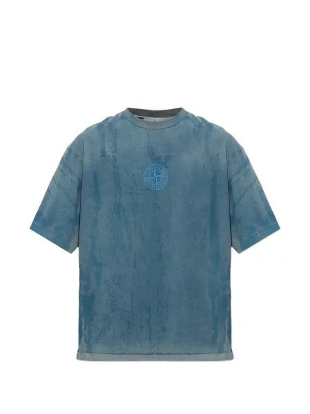 Tricou Stone Island cu imagine albastru