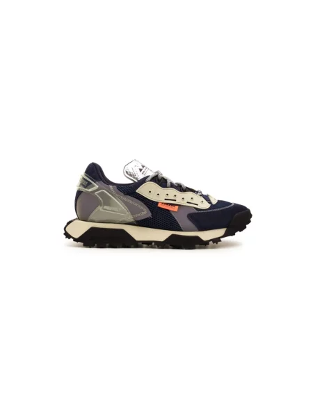 Buty do biegania Run Of skórzane do biegania niebieskie