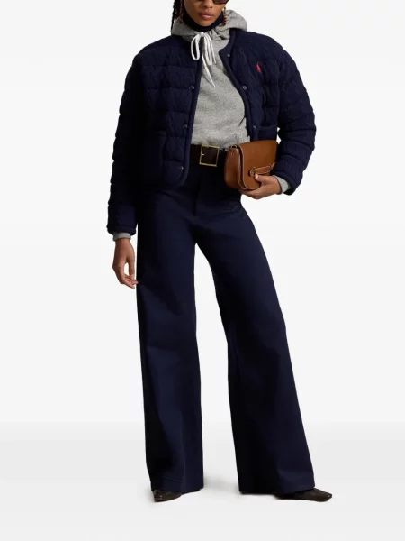 Велурени бягане с яка чорапи Polo Ralph Lauren синьо