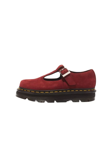 Dr. Martens Balerini cu curea glezna ZebZag' roșu