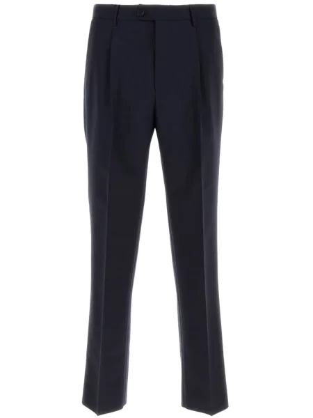 Pantaloni Etro de lână plisate albastru