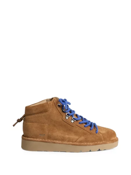 Sneakerși Panchic cu șireturi din dantelă maro