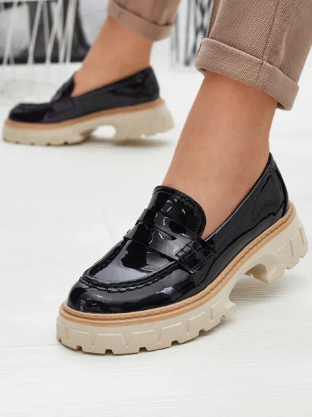 Lakované plátěné mokasíny Resti růžové