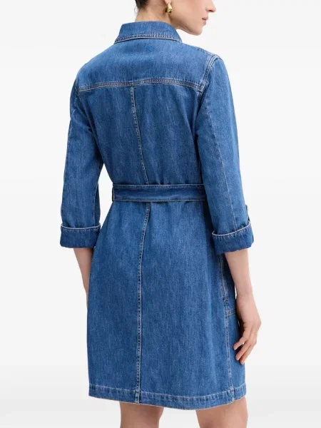 Cu centură rochie mini Luisa Spagnoli albastru