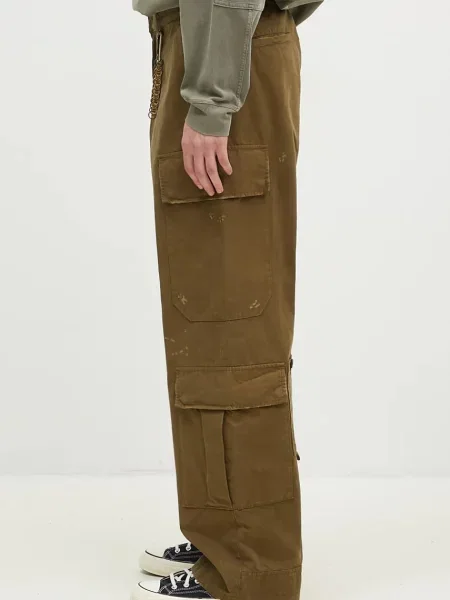 Штани DARKPARK Jeffrey фасон cargo зелений