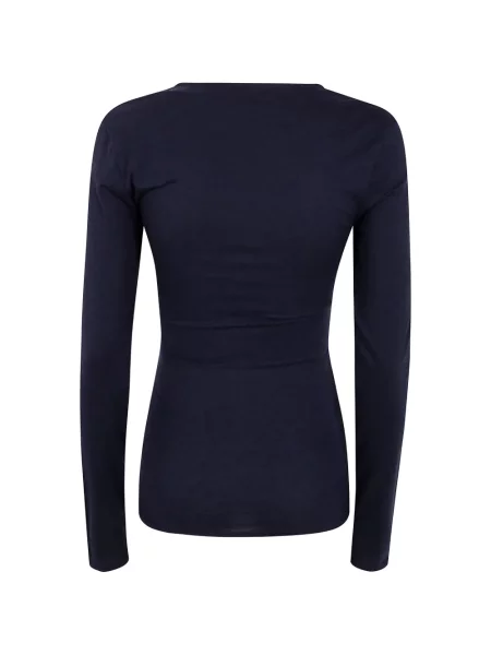 Top Paloma Wool de lână drapat albastru