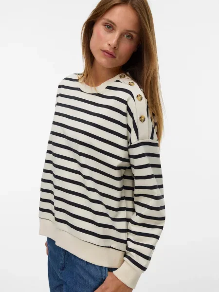 VERO MODA Megztinis be užsegimo VMTONY kremo juoda