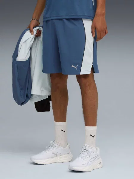 Короткие спортивные шорты Puma для бега синие