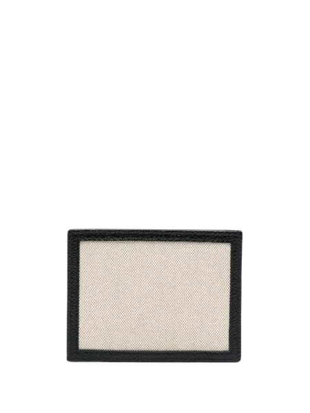 Portofel Thom Browne cu dungi din canvas negru