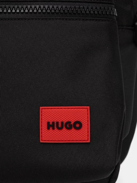 Однотонный большой рюкзак Hugo черный