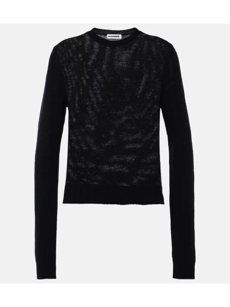 Pulover Jil Sander de lână negru