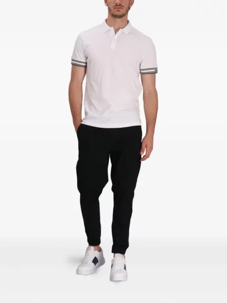 Polo Boss cu dungi alb