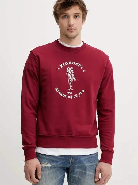 Bombažen pulover Fiorucci bordo