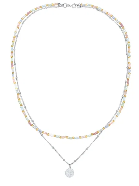 ELLI Verižica mešane barve srebrna