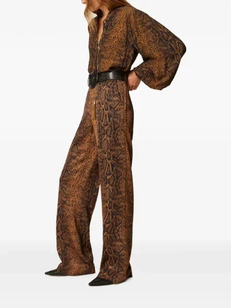 Pantaloni Twinset cu imagine maro