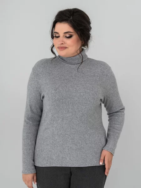 Водолазка All Posa вовна/поліестер сірий