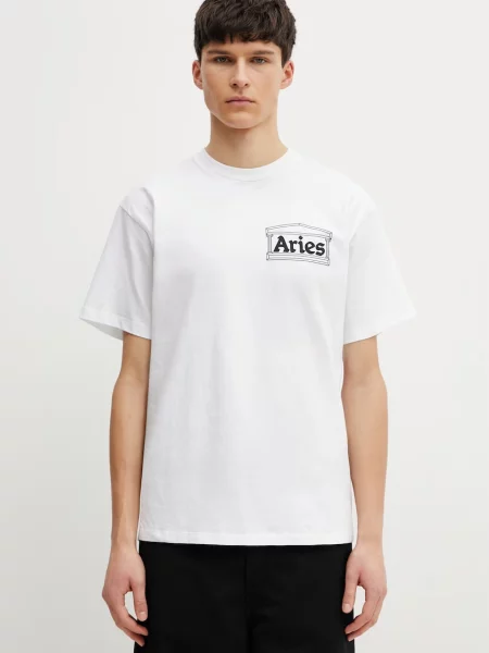 Aries tricou de bărbătesc alb