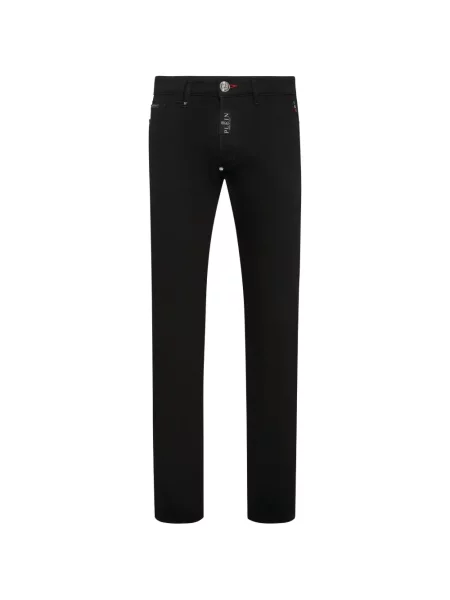 Blugi drepți Philipp Plein negru