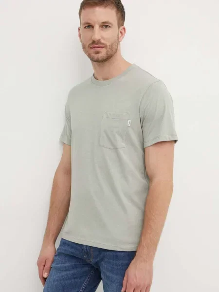 Тениска Pepe Jeans MANS TEE с изчистен дизайн зелено