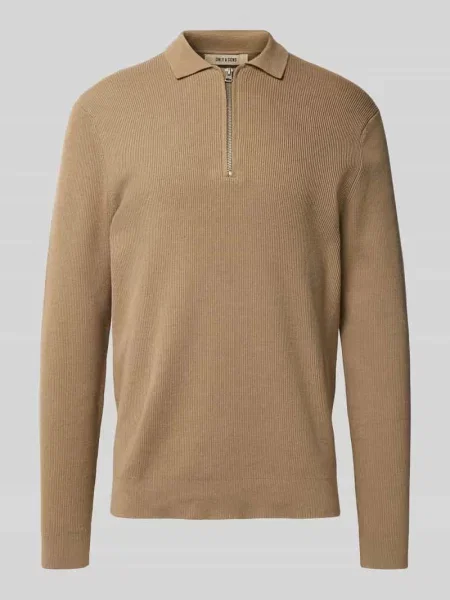 Sweter z dzianiny o kroju regular fit z mieszanki bawełny model ‘PHIL’ Only & Sons