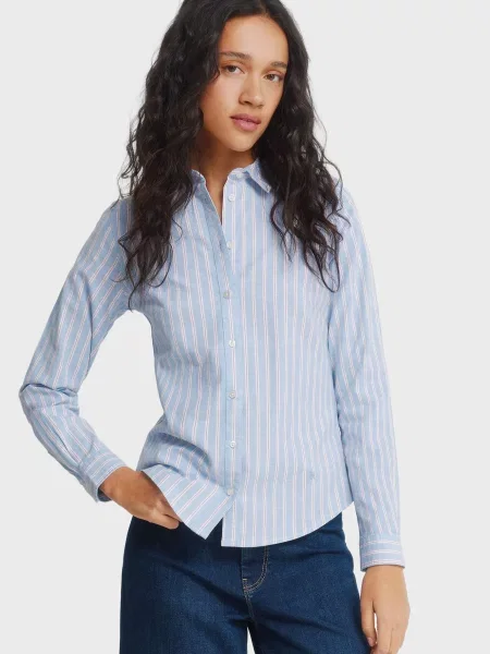 Смугаста твілова сорочка Springfield блакитна