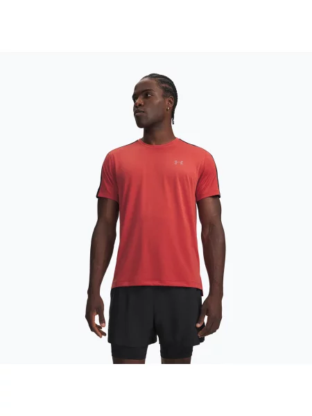 Koszulka do biegania Under Armour Velociti Reflect heritage red/black/reflective czarna