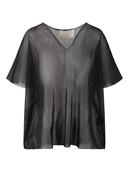 Koszulka Circus Hotel plisowana czarna