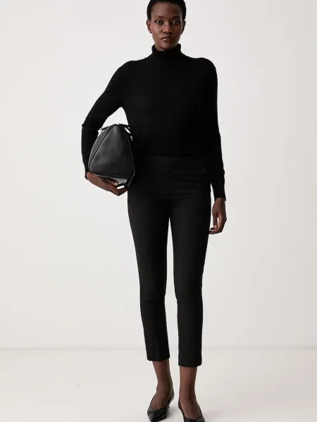 Morgan pantaloni regular pentru femei negru