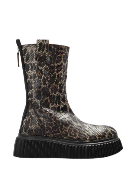 Cizme scurte Agl cu platformă cu imagine cu model leopard maro