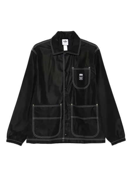 Kraťasy Adidas s polovičními zipem s kapucí černé