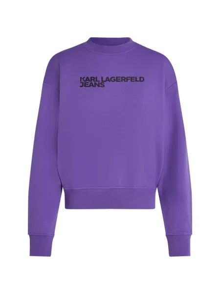 Hanorac Karl Lagerfeld Jeans cu autograf violet