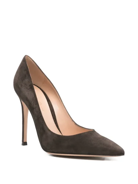 Pantofi cu toc Gianvito Rossi din piele de căprioară maro