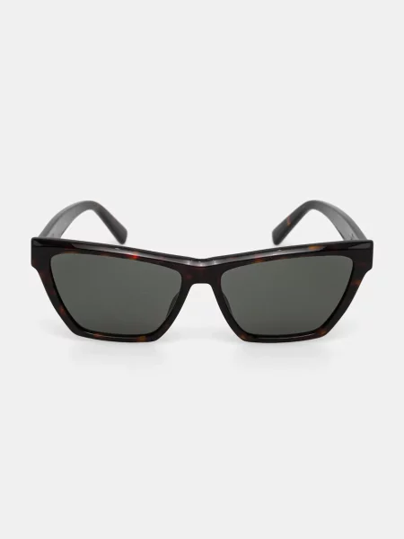 Saint Laurent okulary przeciwsłoneczne bordowy SL brązowe